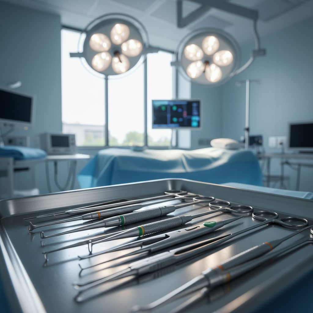 Modern medical equipment used by a laparoscopic surgery gynecologist durban for keyhole procedures.