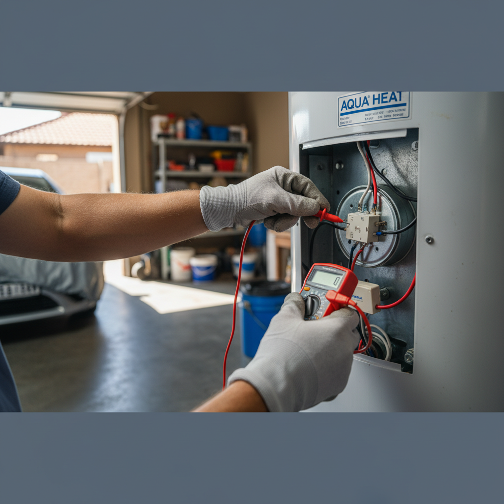 Geyser Maintenance and Component Repair Close up of a thermostat replacement during geyser repairs Johannesburg by a local plumber.