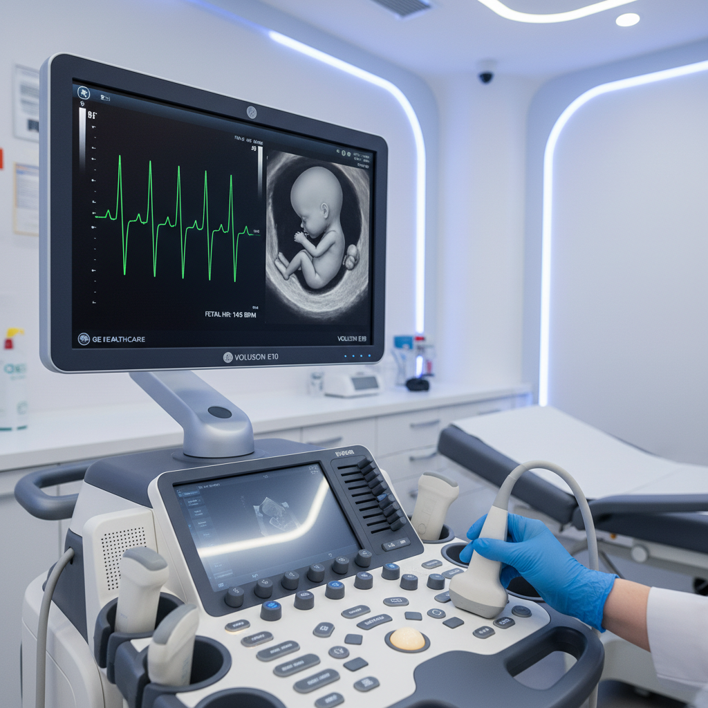 Advanced Fetal Ultrasound Technology Advanced ultrasound equipment used by a high risk pregnancy specialist durban for fetal monitoring.