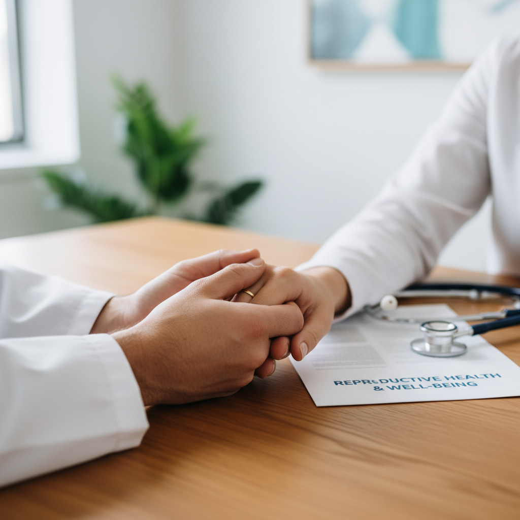 Reproductive Health Specialist Support A medical professional providing support at a safe pregnancy termination clinic durban hospital.