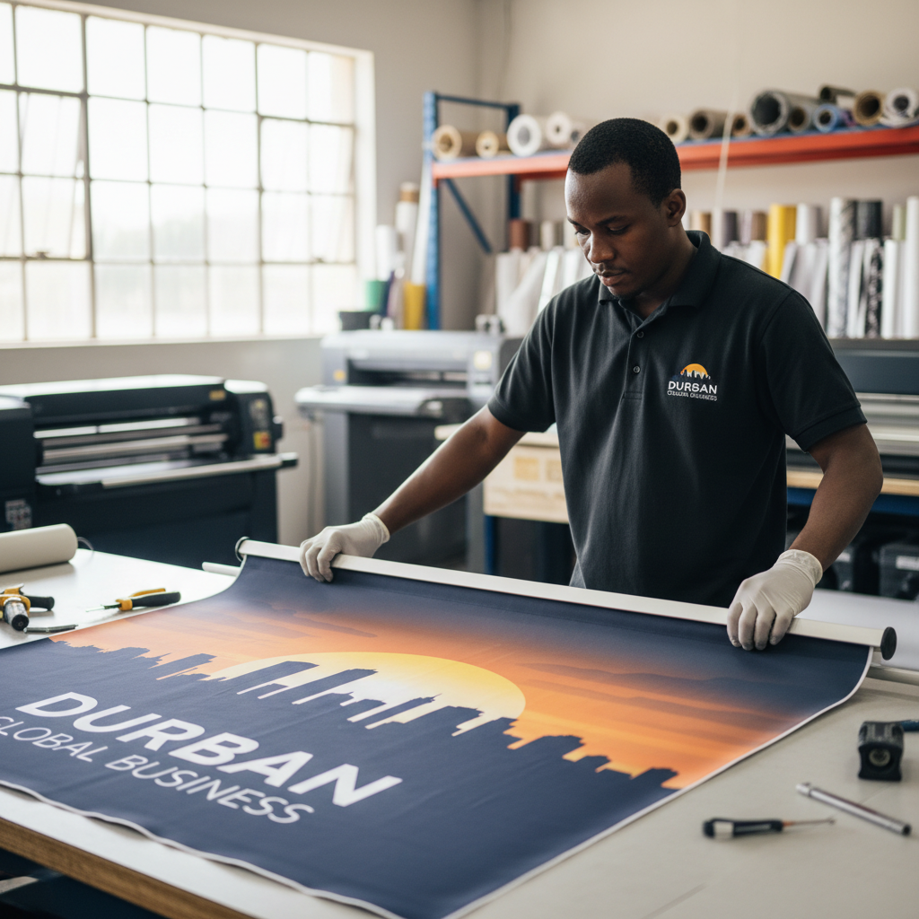 Professional Polyester Pull Up Banner A professional assembly of a deluxe pull-up stand using printable polyester fabric for banners.