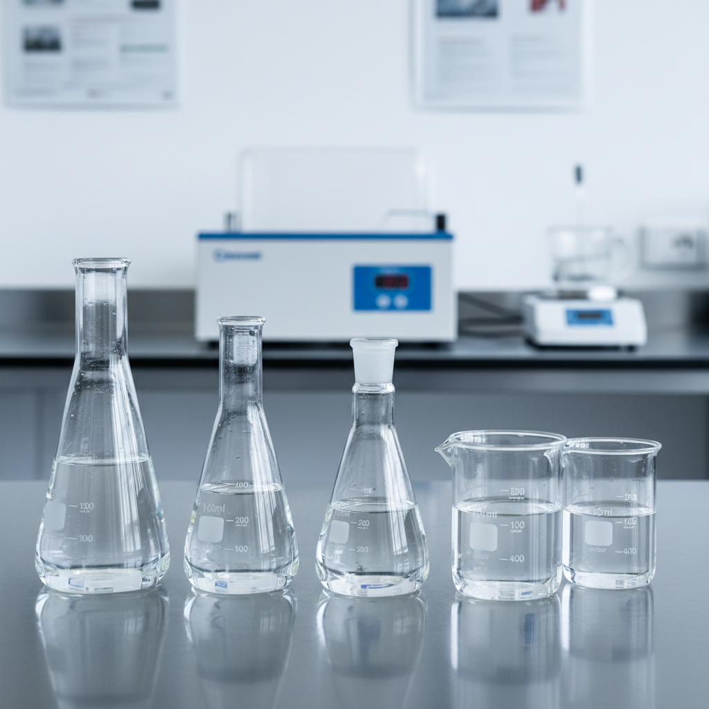 Laboratory Glassware and Precision Instruments A collection of high-quality glassware provided by laboratory equipment suppliers Johannesburg in a research setting.